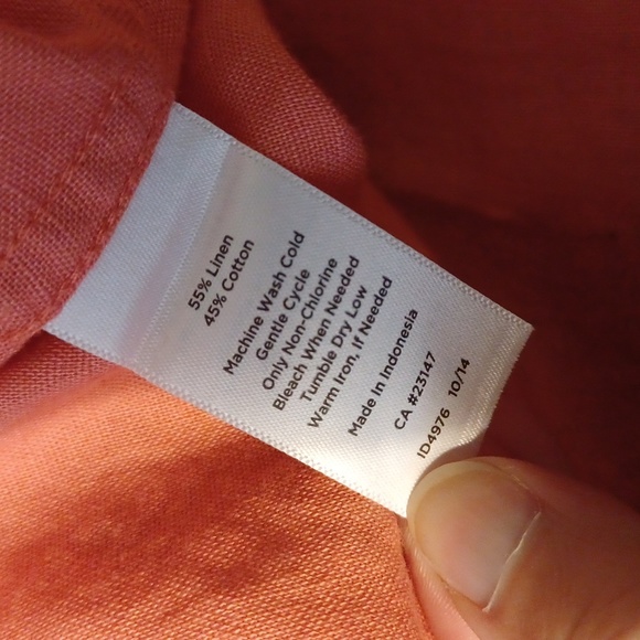 Salmon pink Talbots top - Picture 5 of 6
